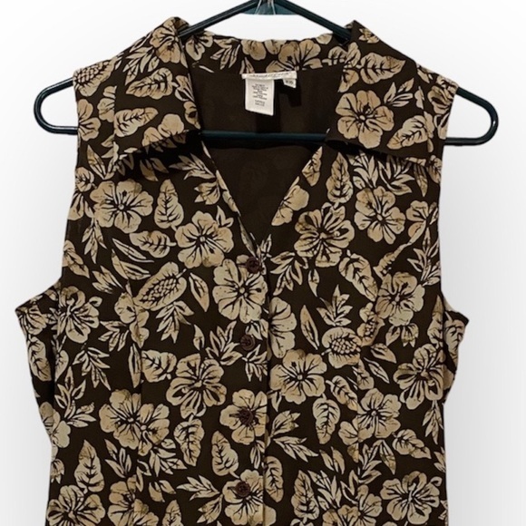 Coldwater Creek Dress Women’s Size P16 Button Down Front Sleeveless - Picture 9 of 11